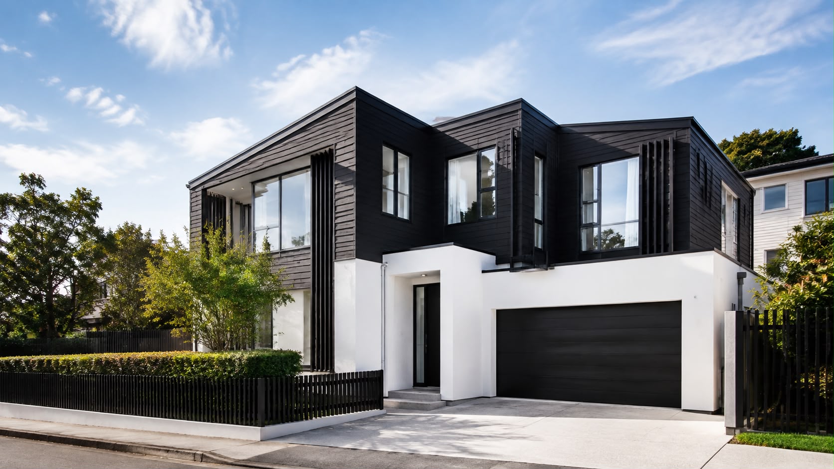 Solid Point Projects modern black exterior home project